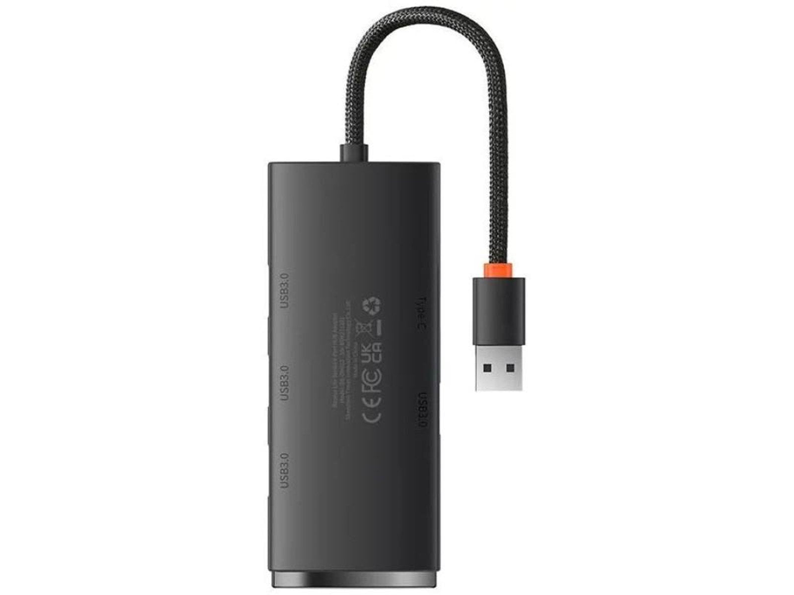 Baseus Lite Series Hub 4in1 USB to 4x USB 3.0 25cm (Black) USB-Hubs - USB 3.0 - 4 - Schwarz