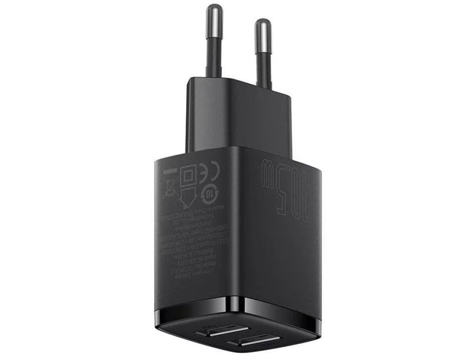 Baseus Compact Quick Charger 2x USB 10.5W (black)