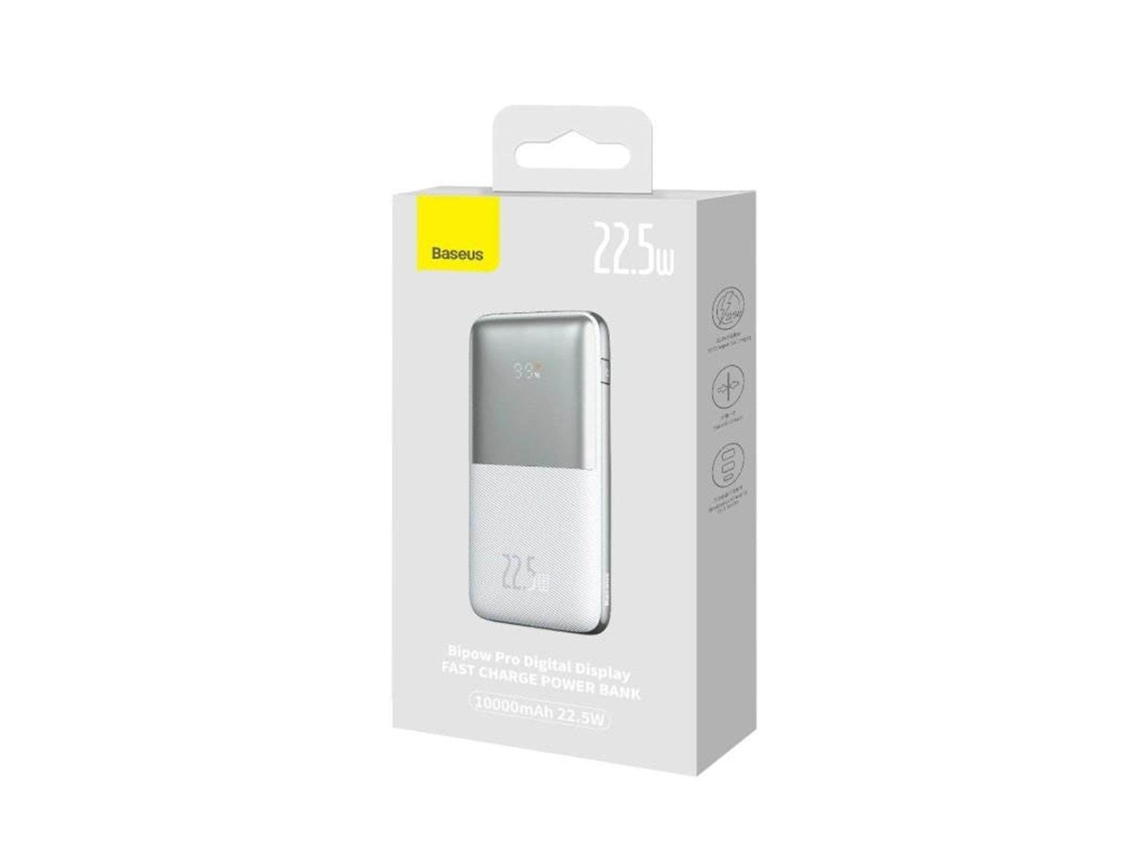 Baseus Bipow Pro 10000mAh 2xUSB USB-C 22.5W (white) Powerbank (Akku) - Weiß - 10000 mAh