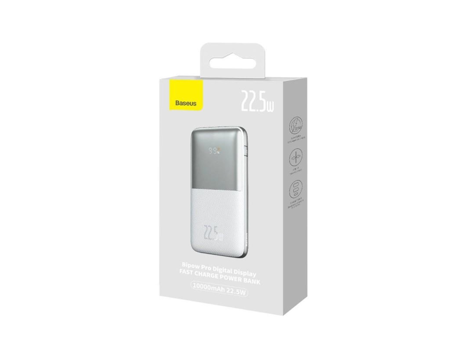 Baseus Bipow Pro 10000mAh 2xUSB USB-C 22.5W (white) Powerbank (Akku) - Weiß - 10000 mAh