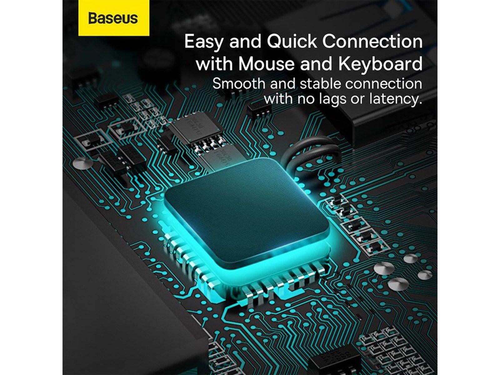 Baseus Hub 4in1 Metal Gleam Series USB-C to 3x USB 3.0 + Ethernet RJ45 USB-Hubs - USB 3.0 - 4 - Grau