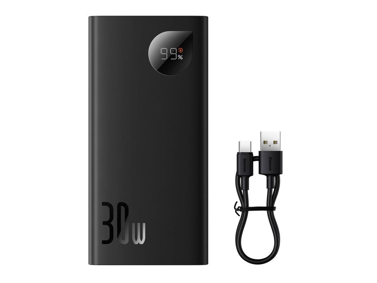 Baseus Adaman2 10000mAh 2xUSB USB-C 30W (black) Powerbank (Akku) - schwarz - 10000 mAh