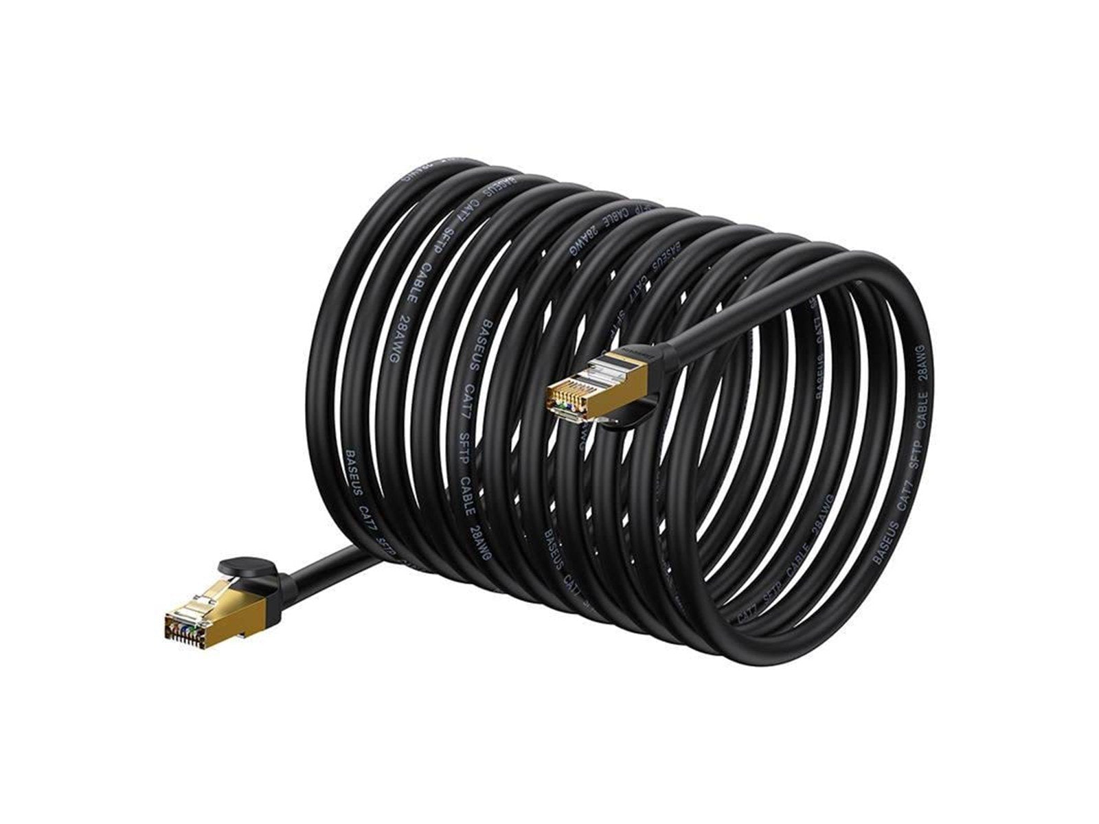 Baseus Ethernet RJ45 10Gbps 30m network cable (black) - Schwarz - 30 meter