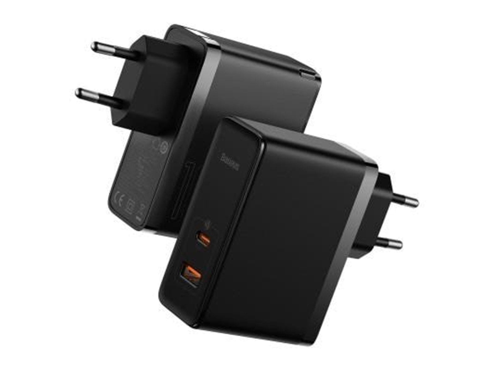 Baseus GaN USB-C + USB 100W + 1m cable (black)