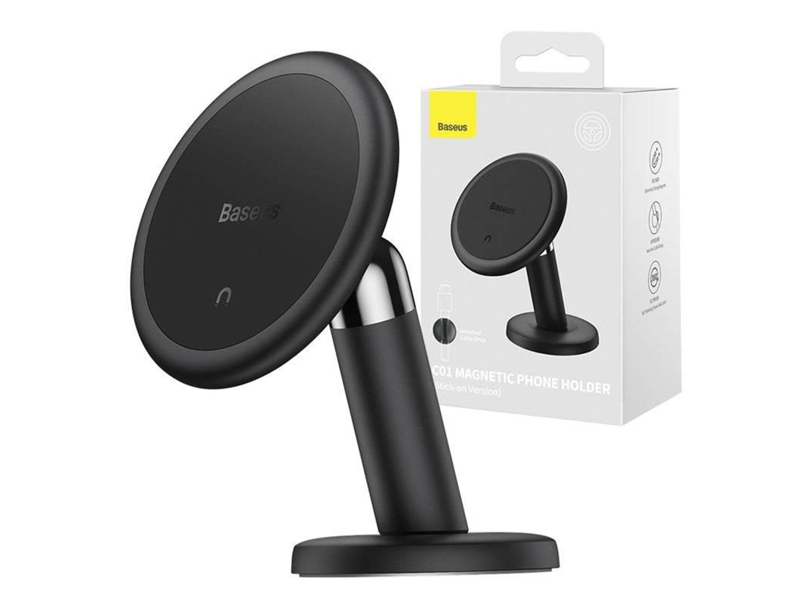 Baseus C01 Magnetic Car Holder for Dashboard (black)
