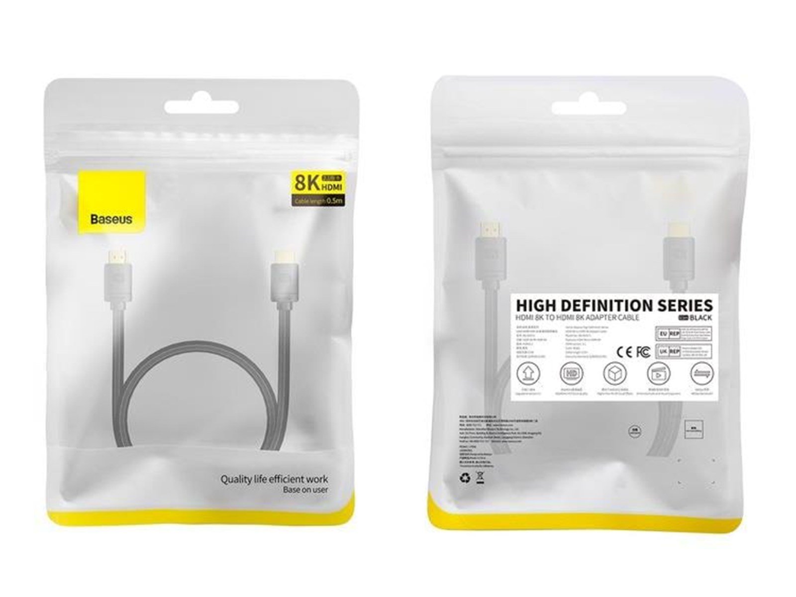 Baseus HDMI to HDMI  High Definition cable 0.5m 8K (black)