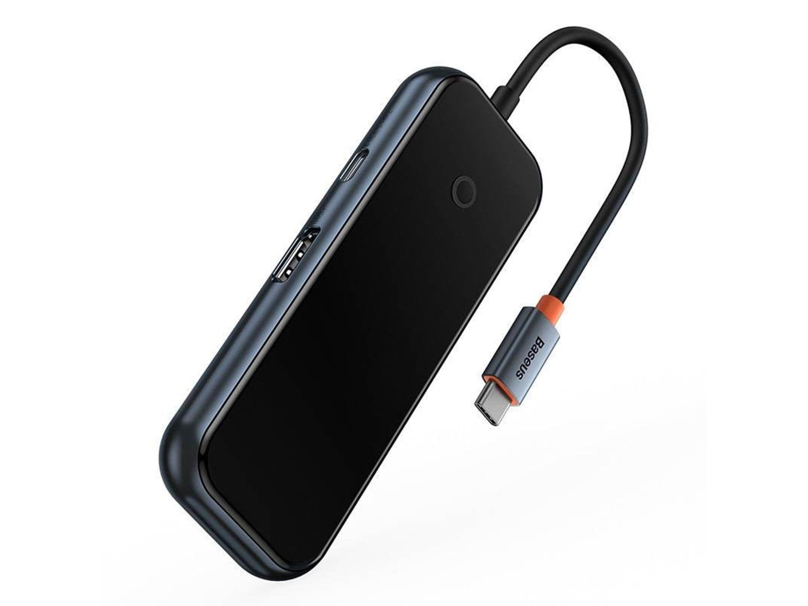 Baseus AcmeJoy series USB-C to 2xUSB 3.0 + USB 2.0 + USB-C PD + HDMI (dark grey) USB-Hubs - USB 3.0 - 5 - Schwarz