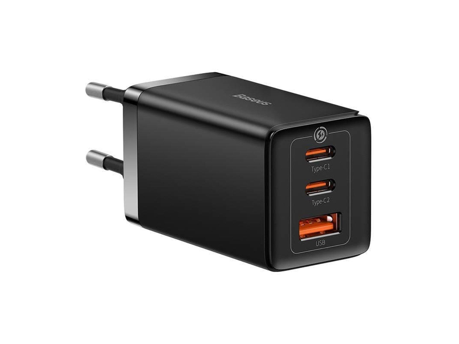 Baseus GaN5 Pro 2xUSB-C + USB 65W (black)