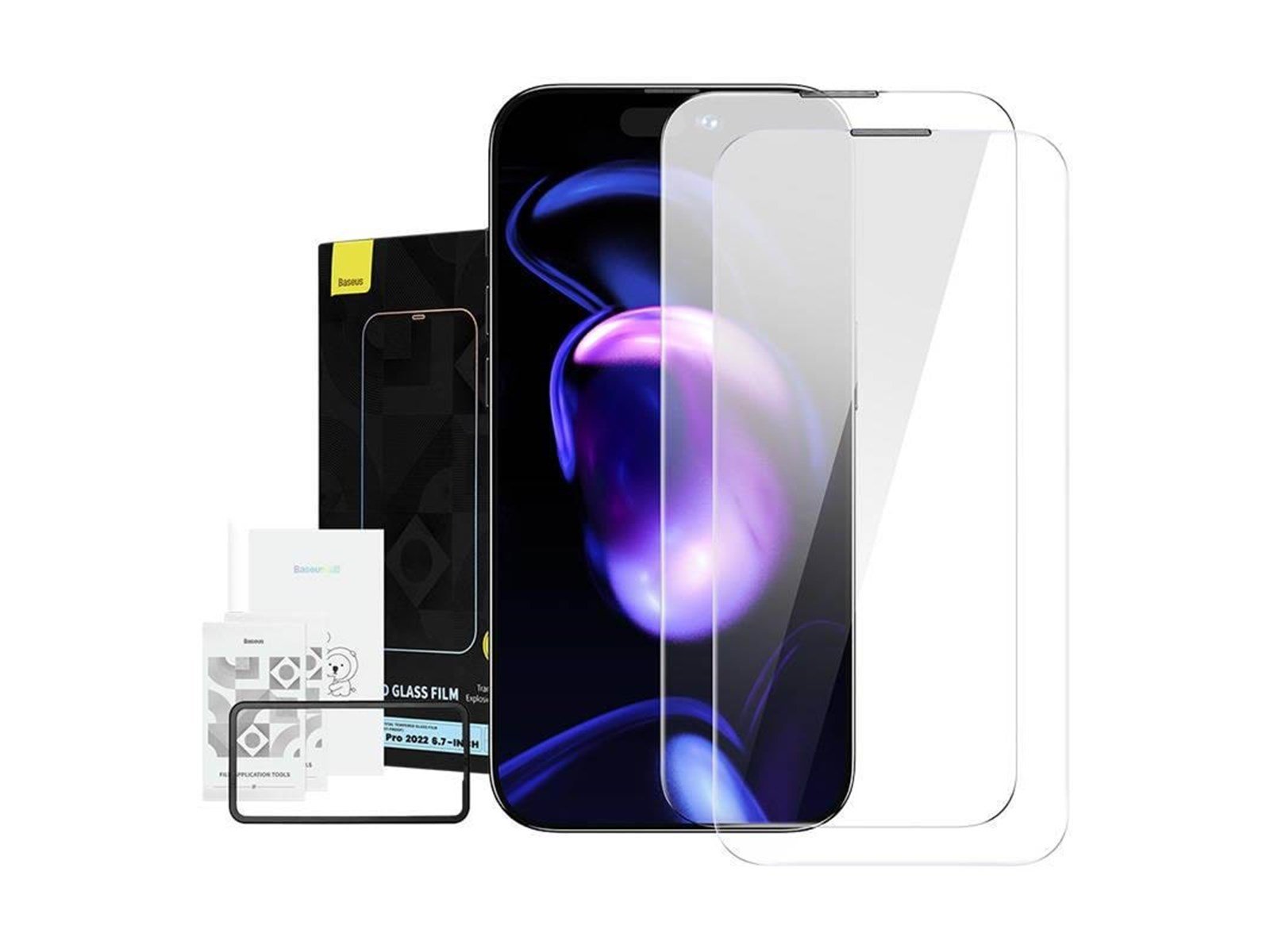Baseus Crystal Tempered Glass Dust-proof 0.3mm for iPhone 14 Pro Max (2pcs)