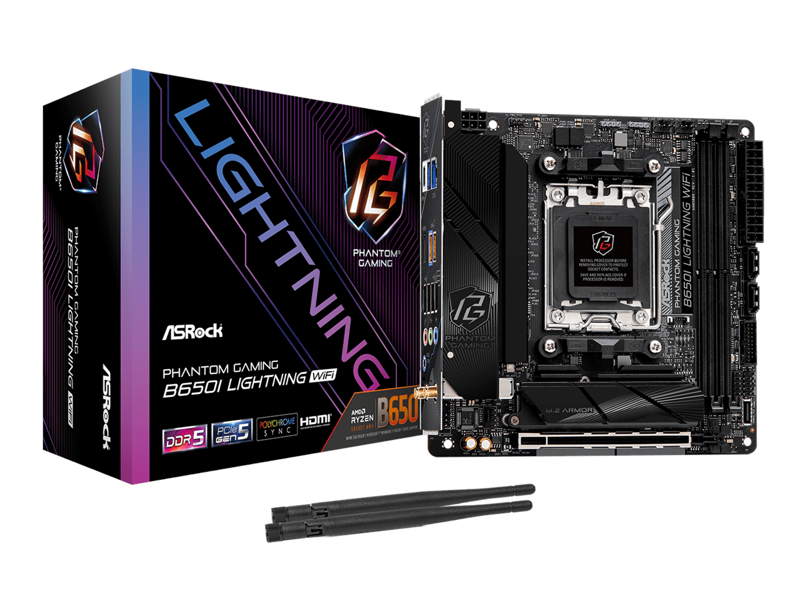 ASRock B650I LIGHTNING WIFI Mainboard - AMD B650 - AMD AM5 socket - DDR5 RAM - Mini-ITX