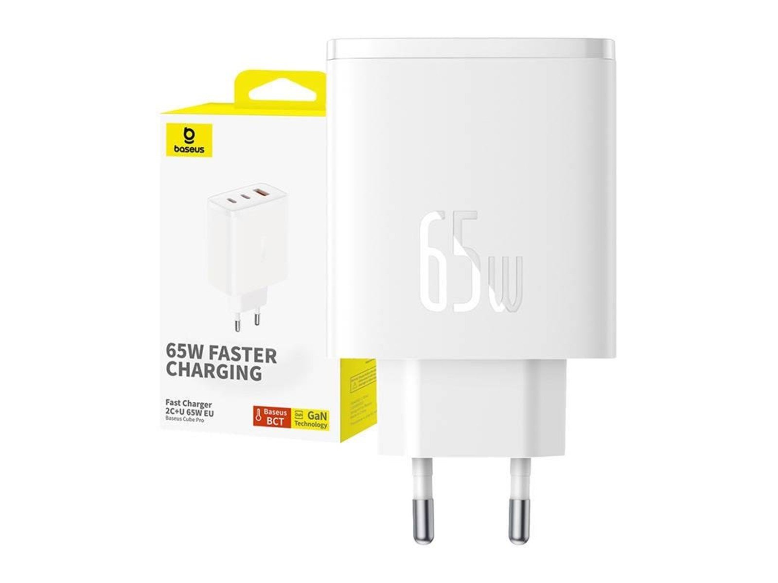 Baseus Wall charger  OS-Cube Pro 2xUSB-C + USB 65W (white)