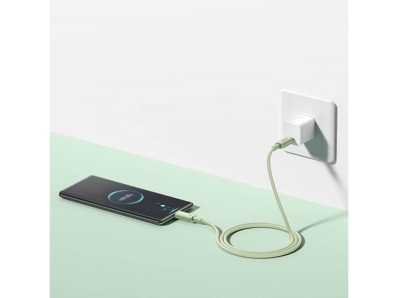 Baseus Fast Charging cable  USB-C to USB-C Habitat Series 2m 100W (green)