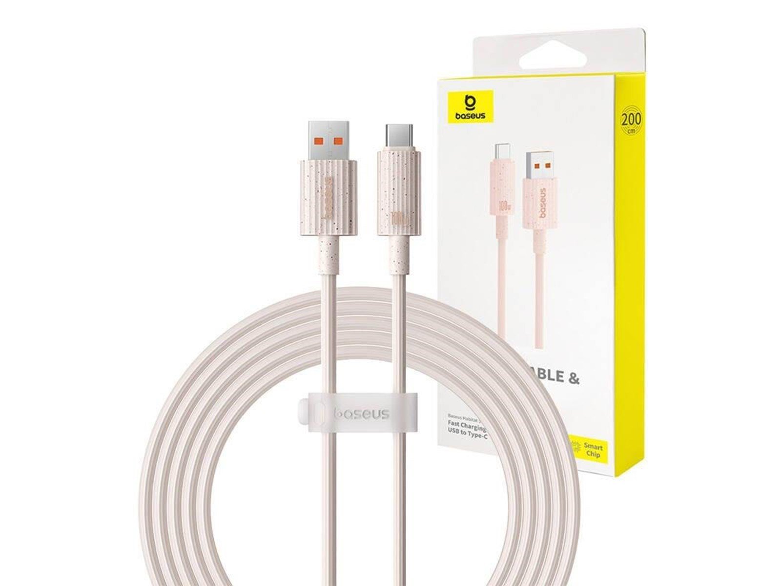 Baseus Fast Charging cable  USB to USB-C Habitat Series 2m 100W (pink)