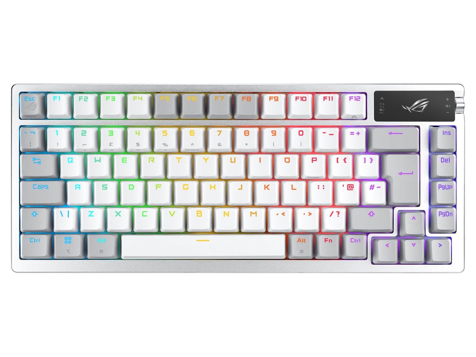 ASUS ROG AZOTH 75% Wireless DIY Custom RGB - Gaming Tastaturen - ohne Numpad - Deutsch - Weiss