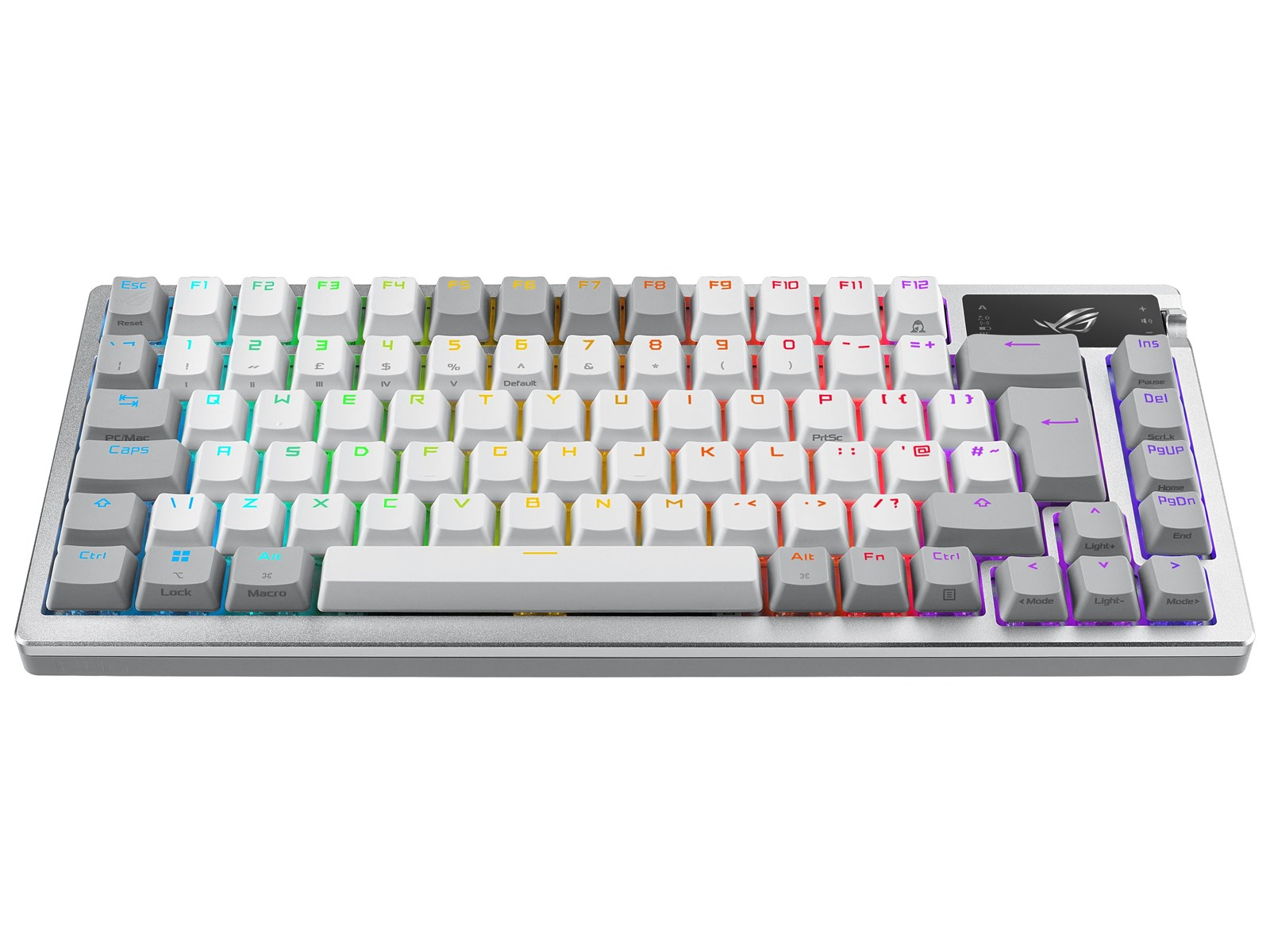 ASUS ROG AZOTH 75% Wireless DIY Custom RGB - Gaming Tastaturen - ohne Numpad - Deutsch - Weiss