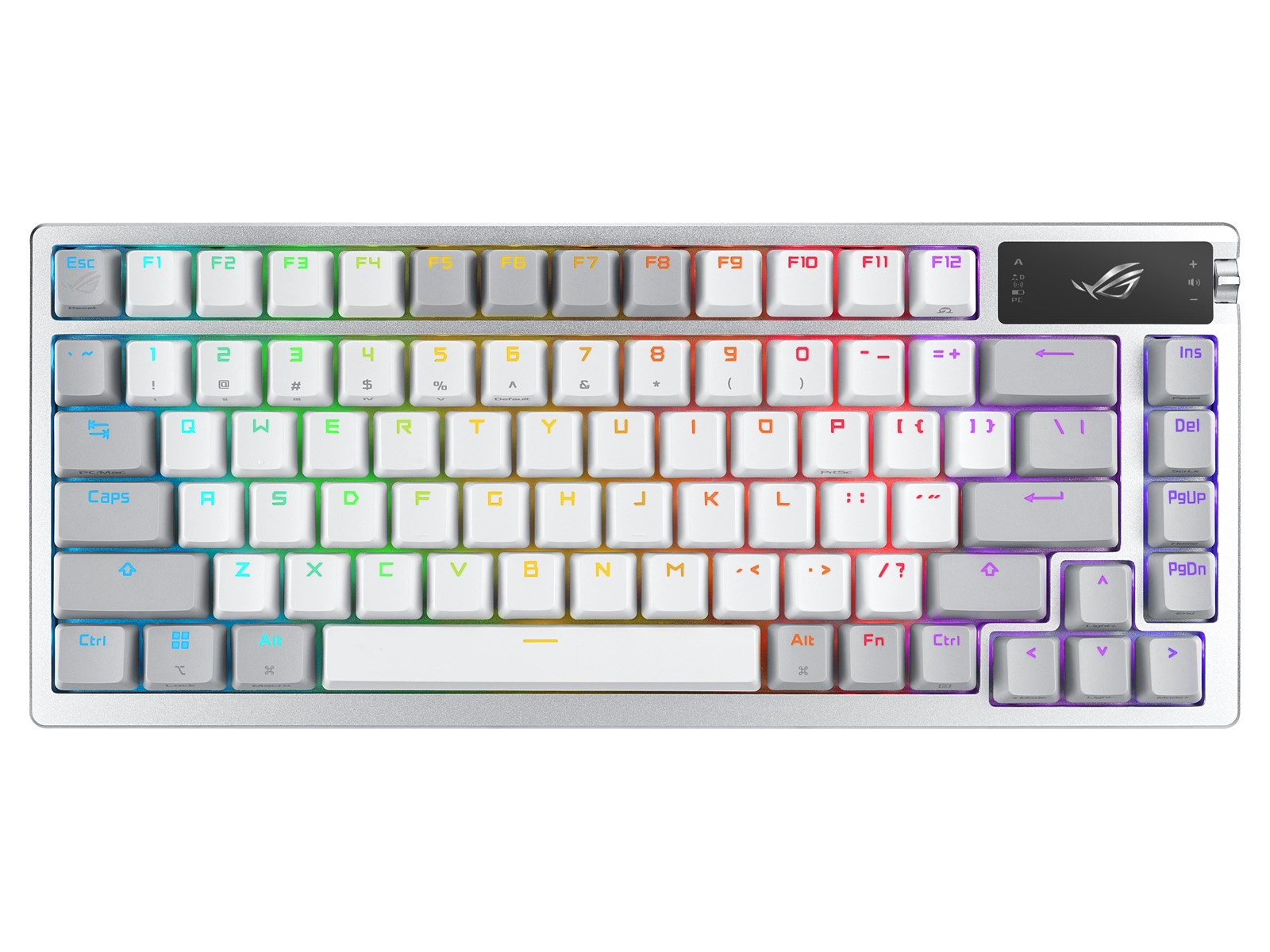 ASUS ROG AZOTH 75% Wireless DIY Custom RGB - Gaming Tastaturen - ohne Numpad - Deutsch - Weiss