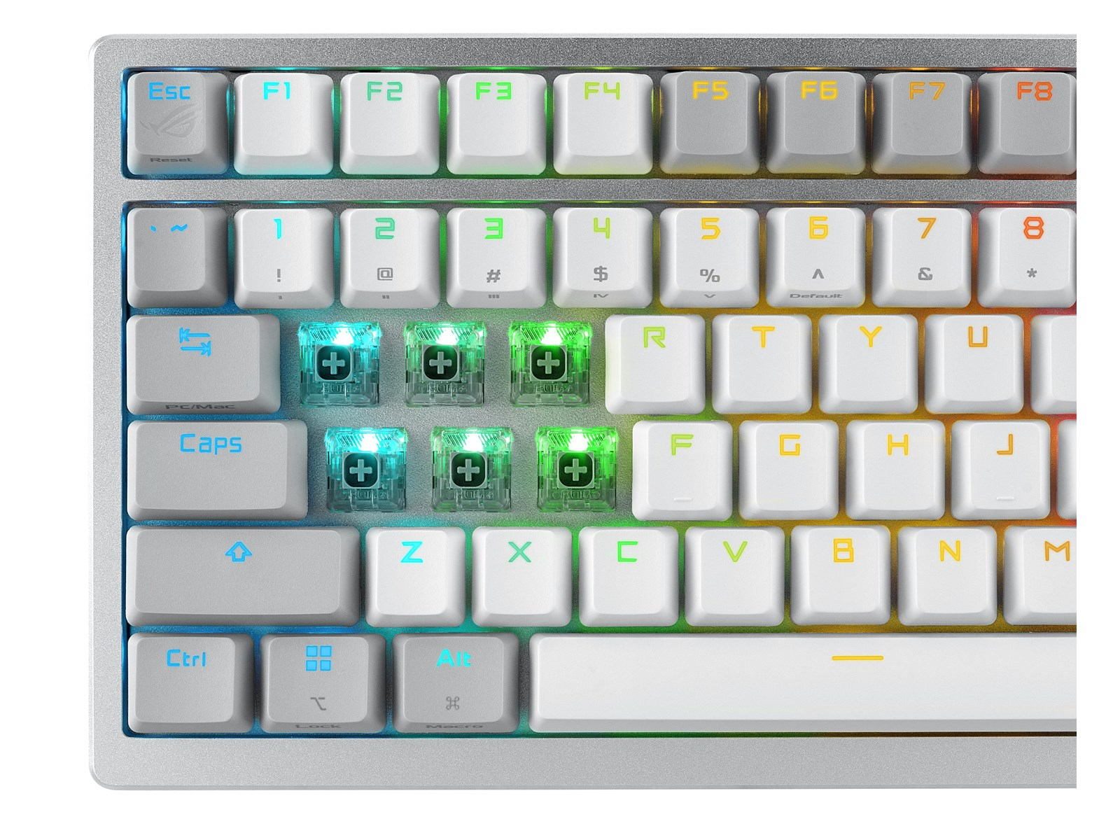 ASUS ROG AZOTH 75% Wireless DIY Custom RGB - Gaming Tastaturen - ohne Numpad - Deutsch - Weiss