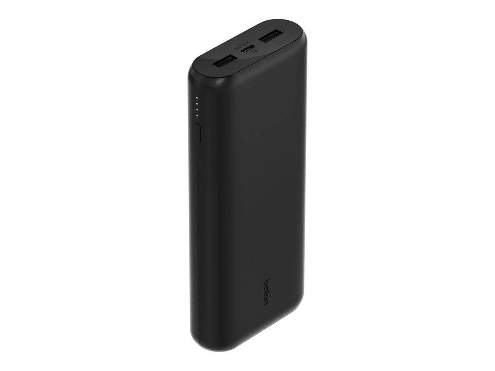 Belkin BoostCharge power bank - 2 x USB 24 pin USB-C - 20 Watt Powerbank (Akku) - schwarz - 20000 mAh