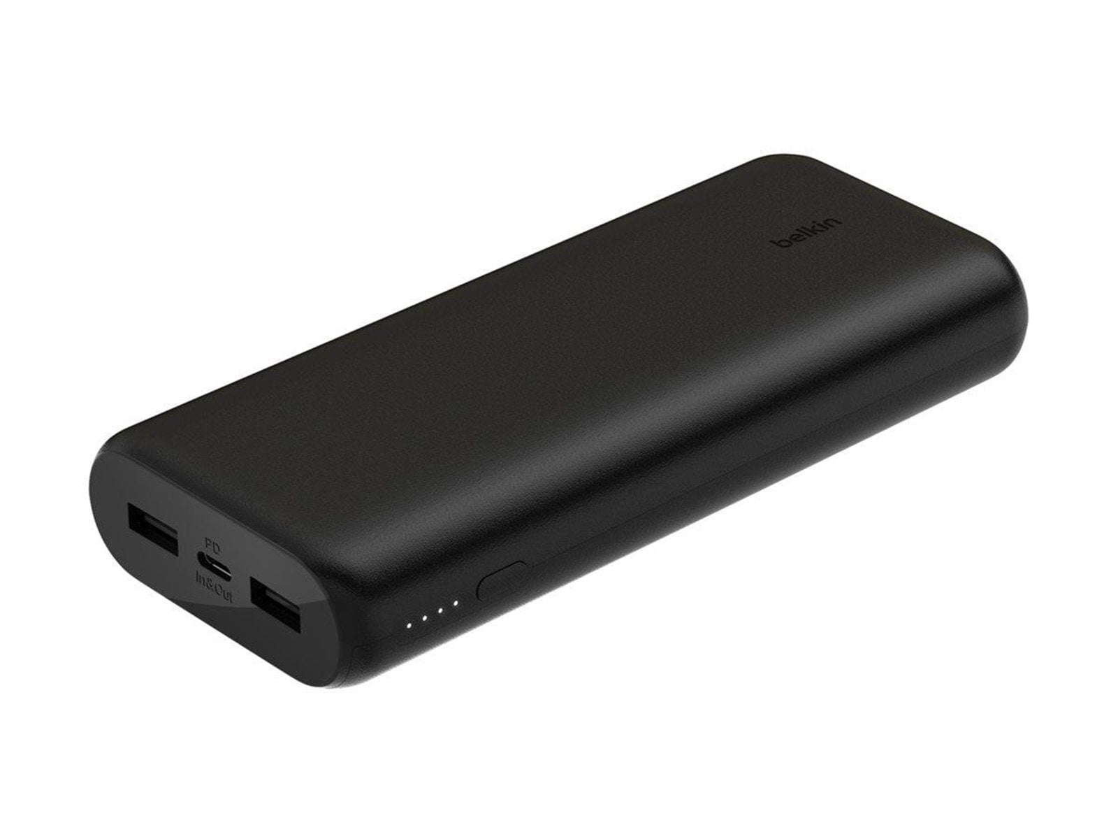 Belkin BoostCharge power bank - 2 x USB 24 pin USB-C - 20 Watt Powerbank (Akku) - schwarz - 20000 mAh