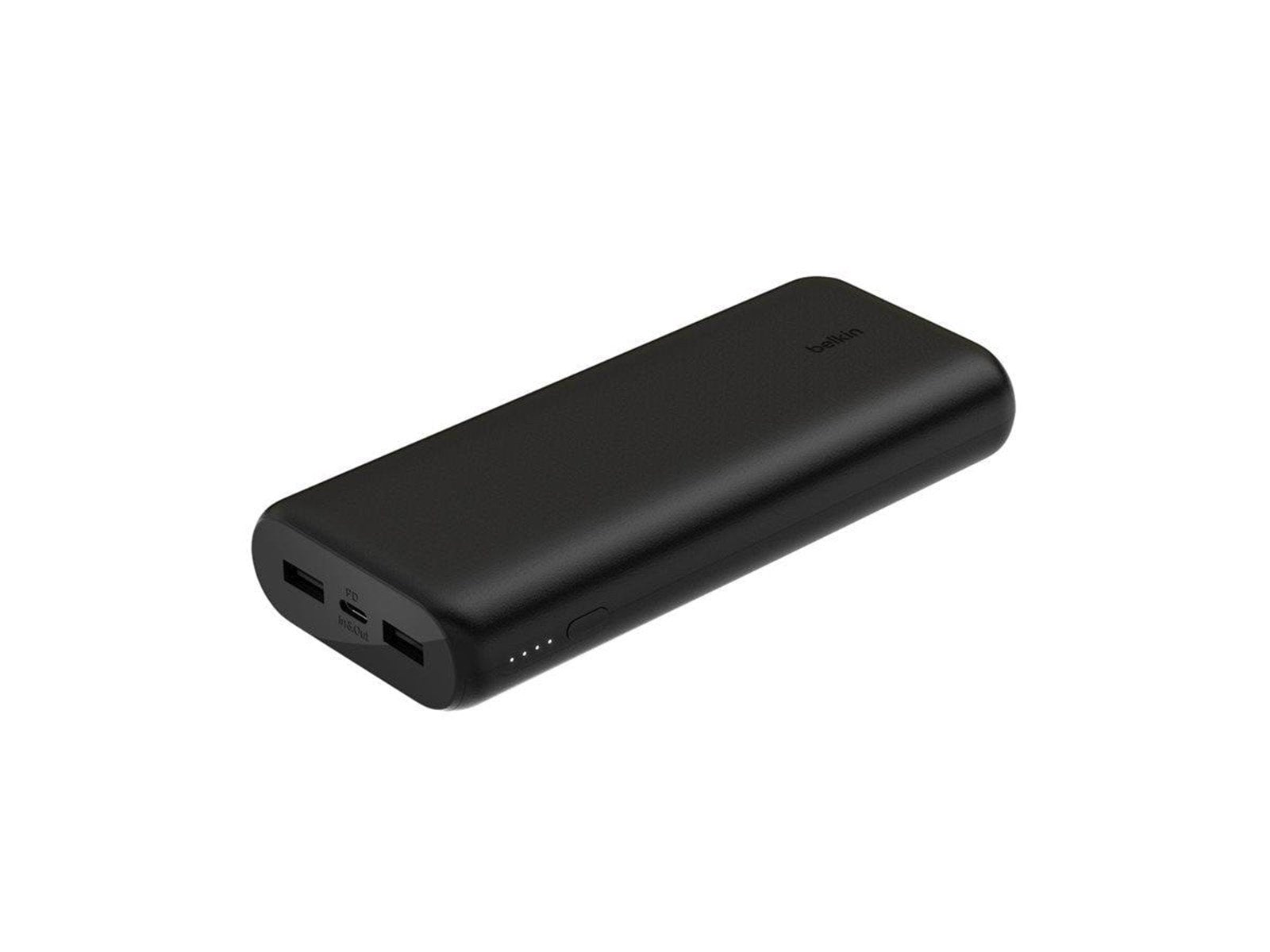 Belkin BoostCharge power bank - 2 x USB 24 pin USB-C - 20 Watt Powerbank (Akku) - schwarz - 20000 mAh