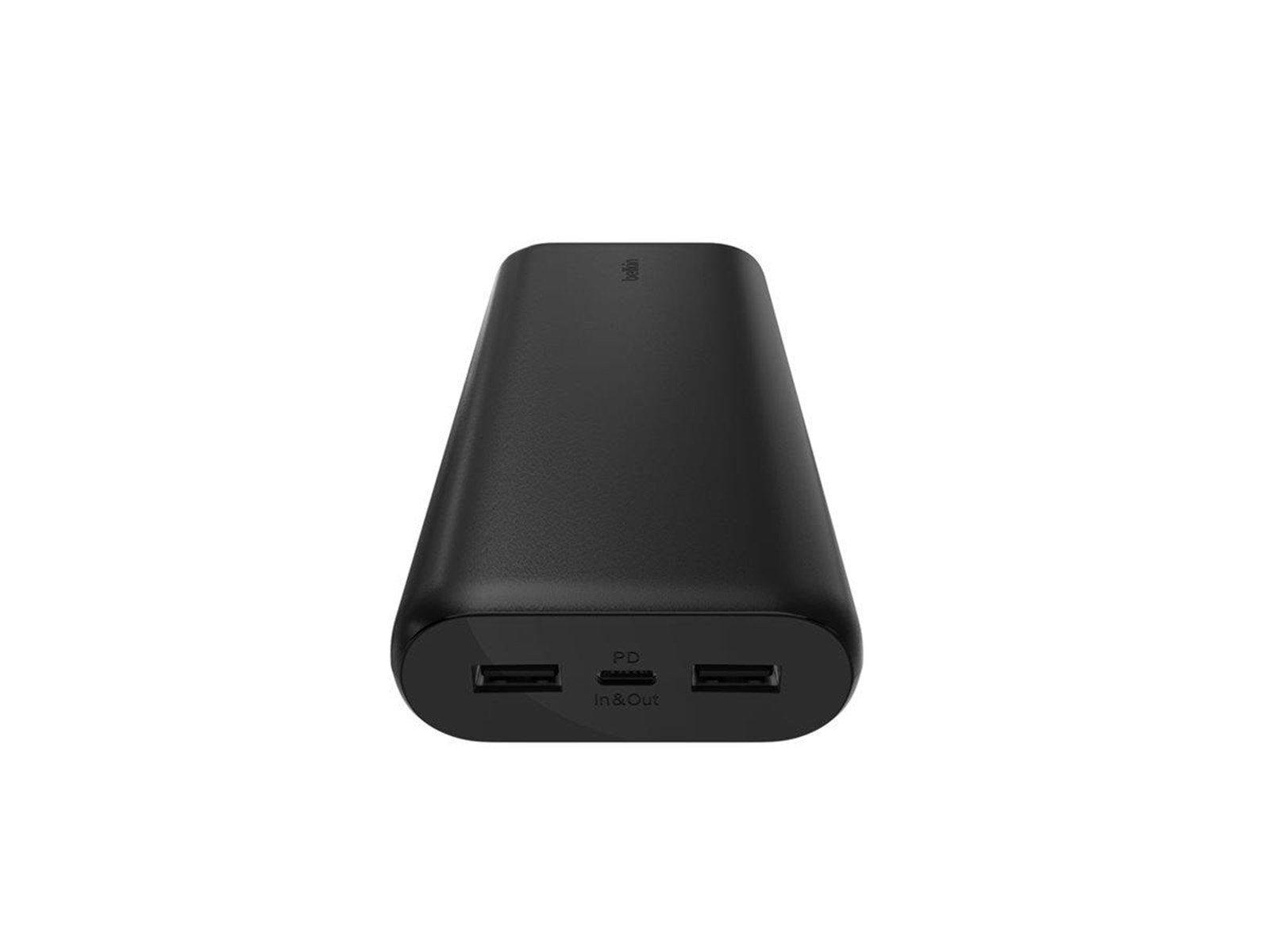 Belkin BoostCharge power bank - 2 x USB 24 pin USB-C - 20 Watt Powerbank (Akku) - schwarz - 20000 mAh