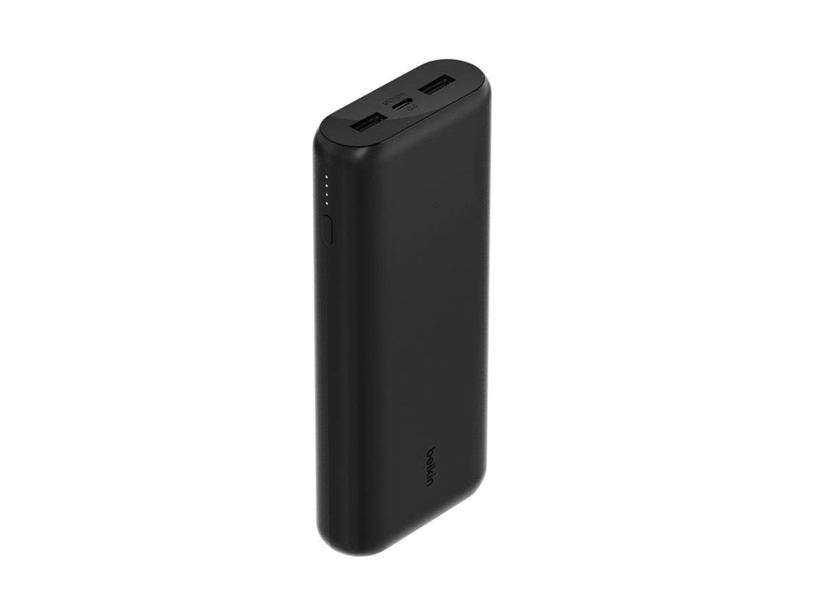 Belkin BoostCharge power bank - 2 x USB 24 pin USB-C - 20 Watt Powerbank (Akku) - schwarz - 20000 mAh