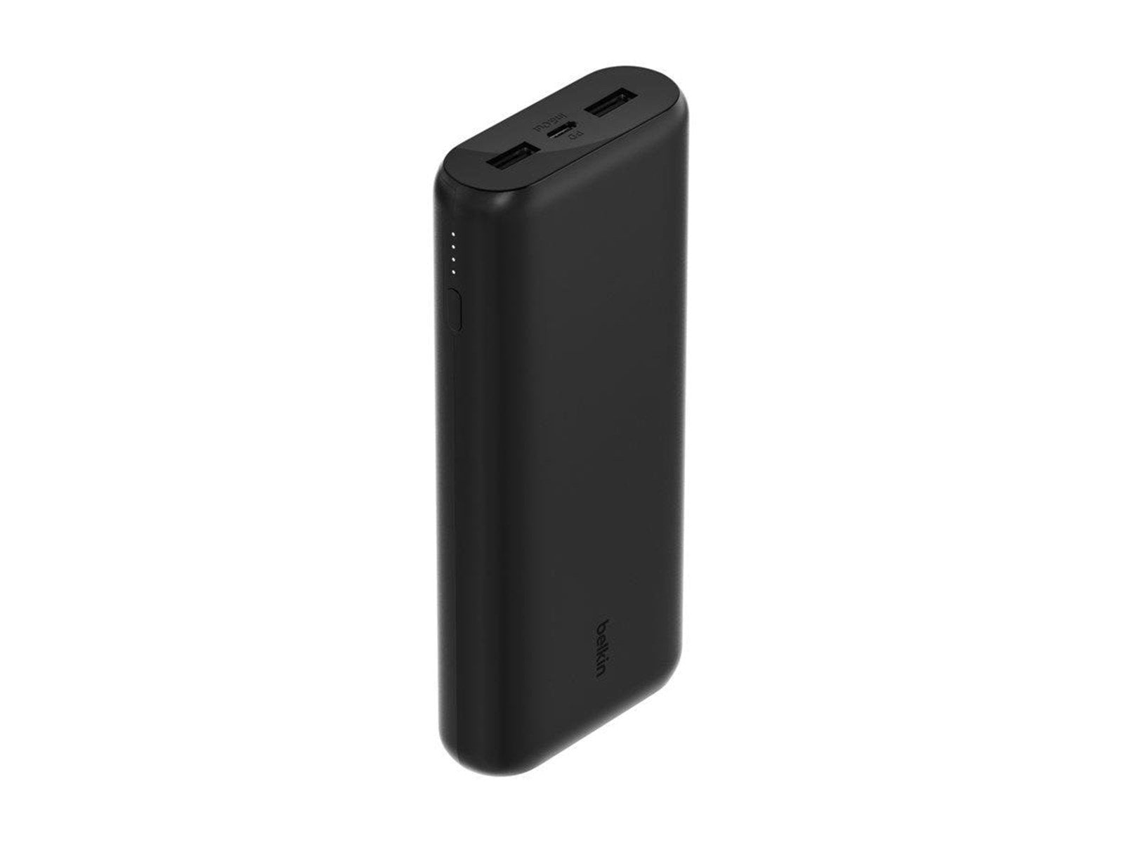 Belkin BoostCharge power bank - 2 x USB 24 pin USB-C - 20 Watt Powerbank (Akku) - schwarz - 20000 mAh