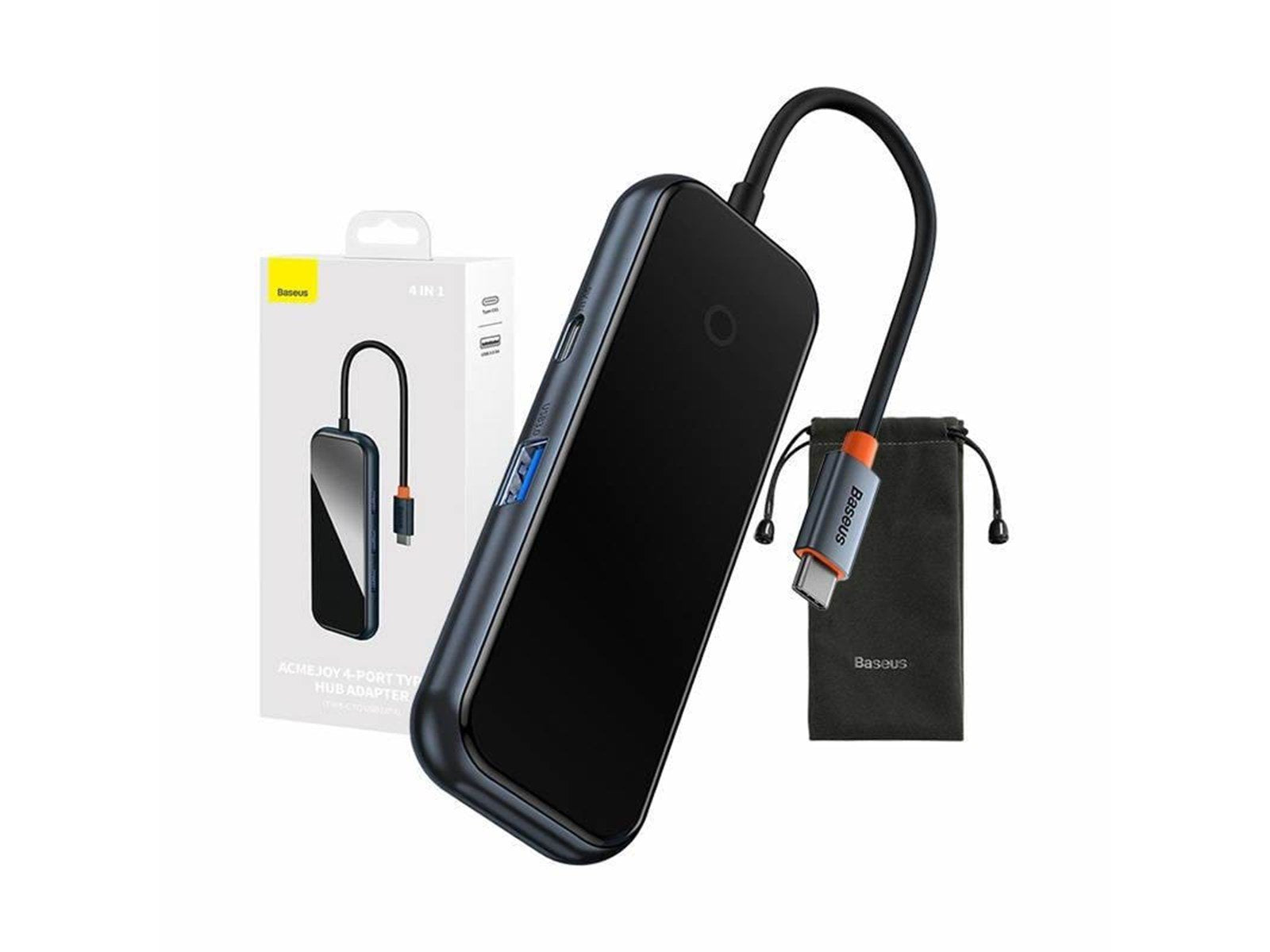 Baseus Adapter 4w1 Hub USB-C na 4xUSB 3.0 (Dark Grey) USB-Hubs - USB 3.0 - 4 - Grau
