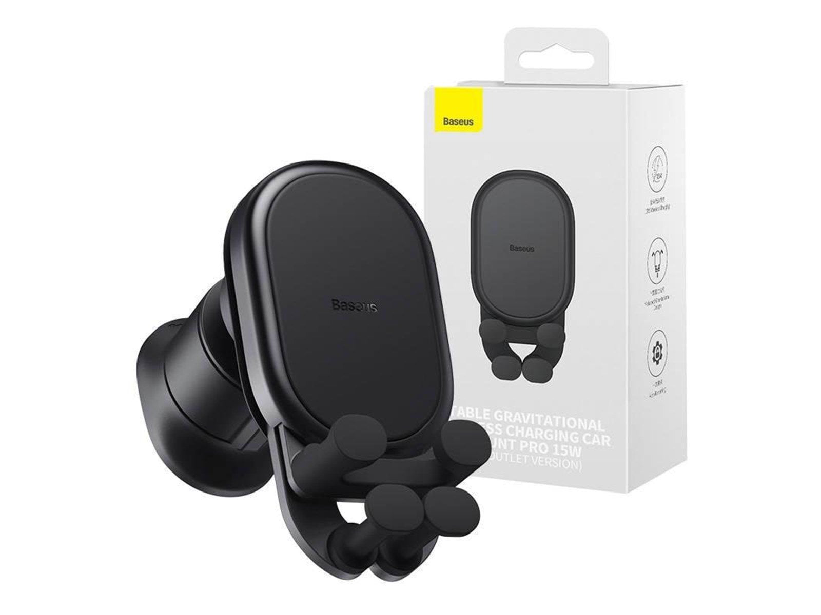 Baseus Stable Gravitational Wireless Charging Car Mount  Pro 15W (black)