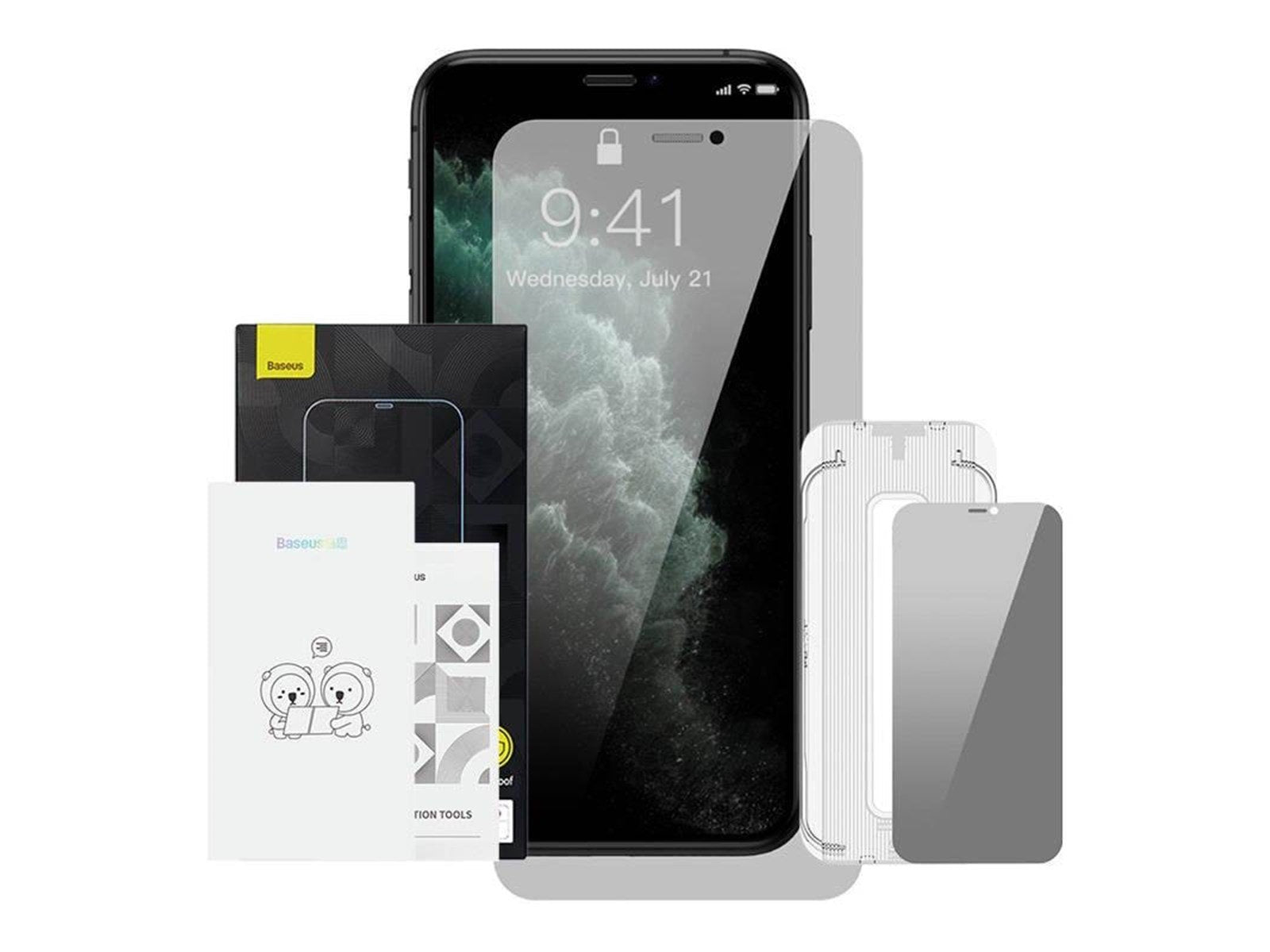 Baseus Crystal Privacy Protection Tempered Glass 0.3mm for iPhone X/XS