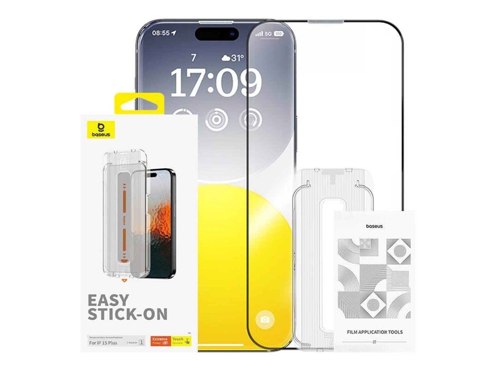 Baseus Privacy Protection Tempered Glass  Sapphire iPhone 15 Plus