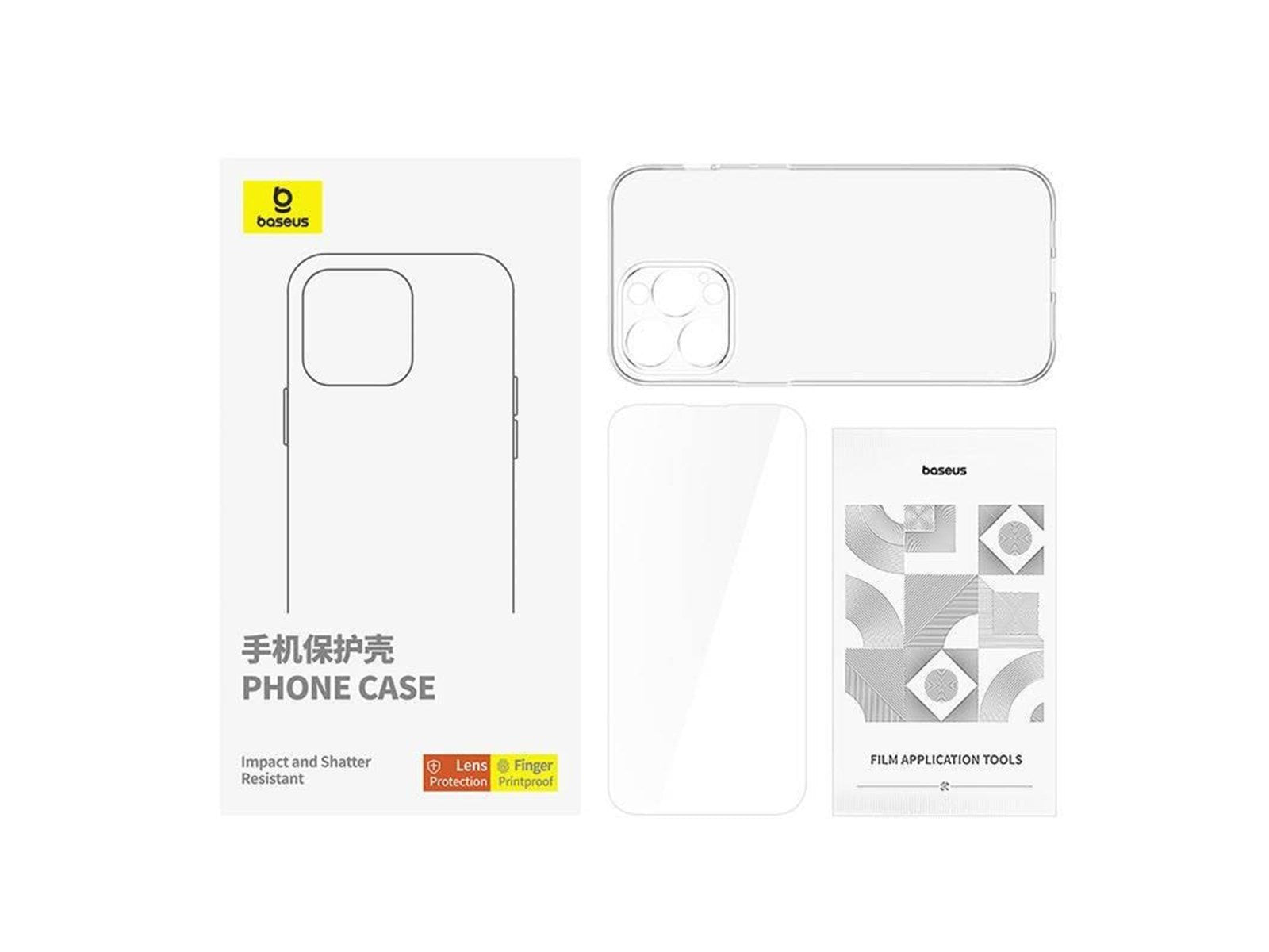 Baseus Clear Case  iPhone 14 Pro + tempered glass