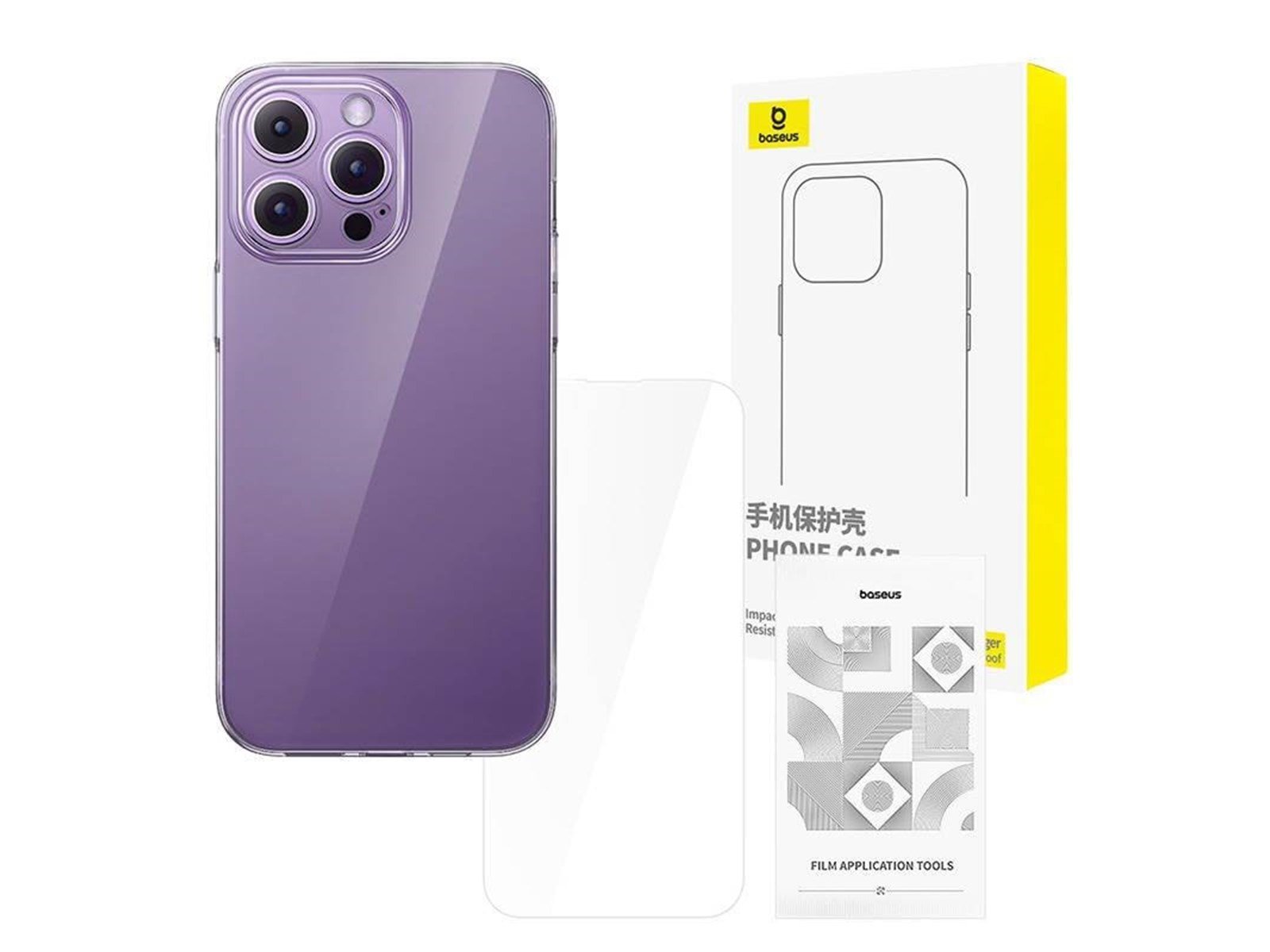 Baseus Clear Case  iPhone 14 Pro + tempered glass