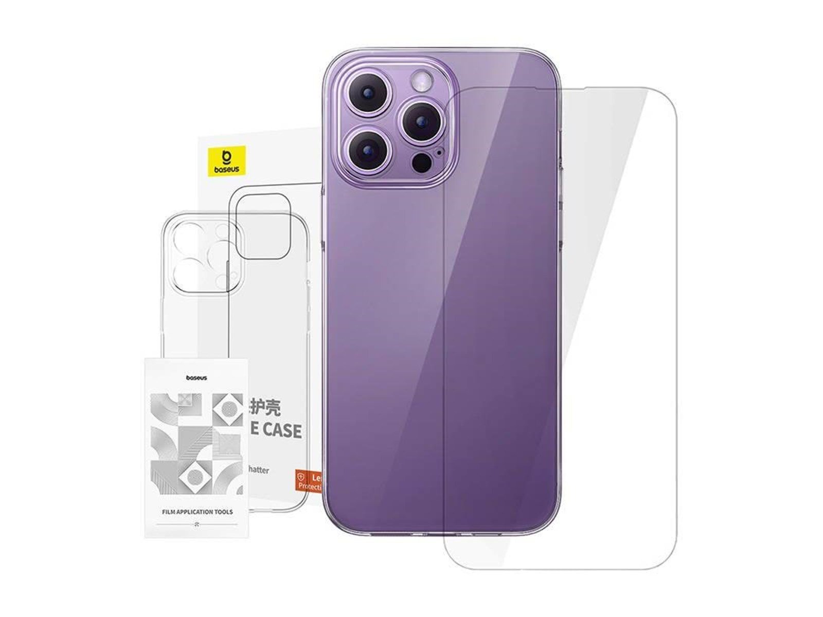 Baseus Clear Case  iPhone 14 Pro Max+ tempered glass