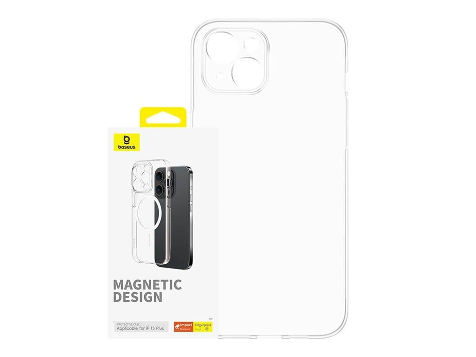 Baseus Magnetic Phone Case for iPhone 15 Plus  OS-Lucent Series (Clear)