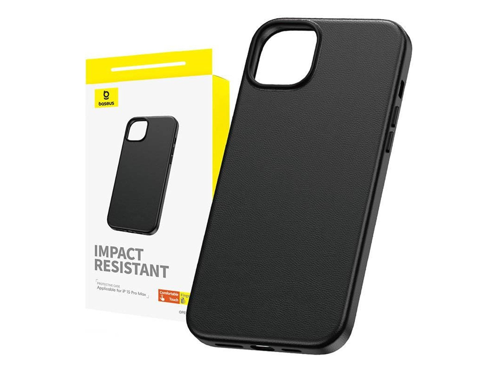 Baseus Phone Case for iPhone 15 ProMax  Fauxther Series (Black)