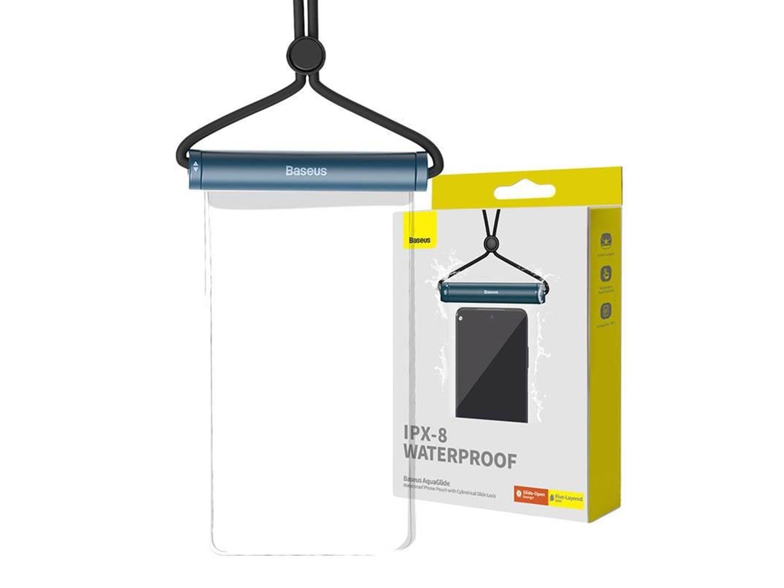 Baseus Waterproof phone case  AquaGlide with Cylindrical Slide Lock (blue)
