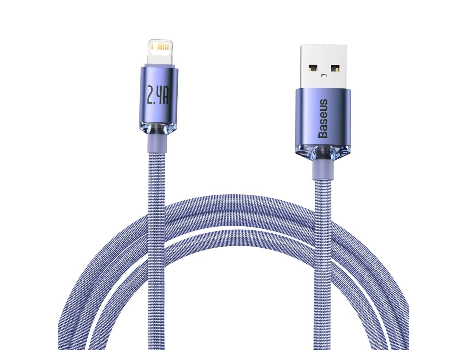 Baseus Crystal Shine cable USB to Lightning 2.4A 2m (purple)