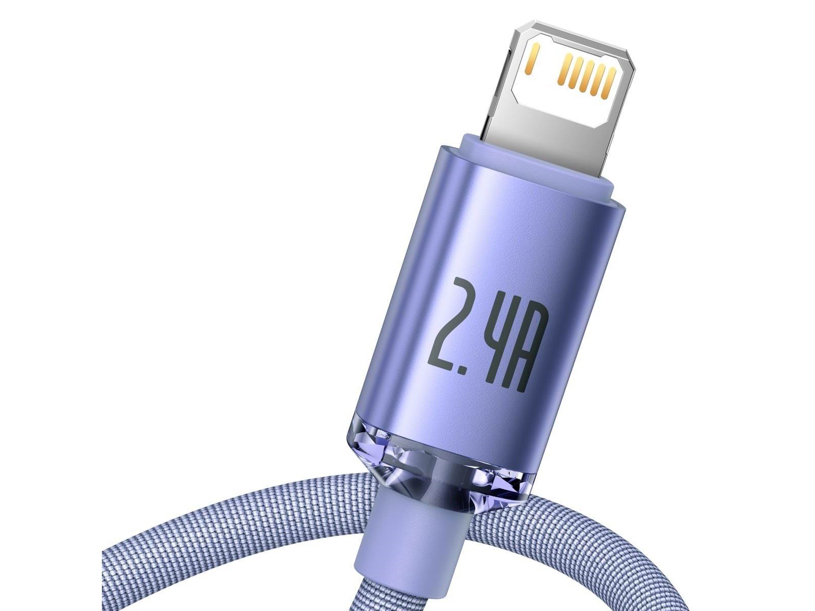 Baseus Crystal Shine cable USB to Lightning 2.4A 2m (purple)