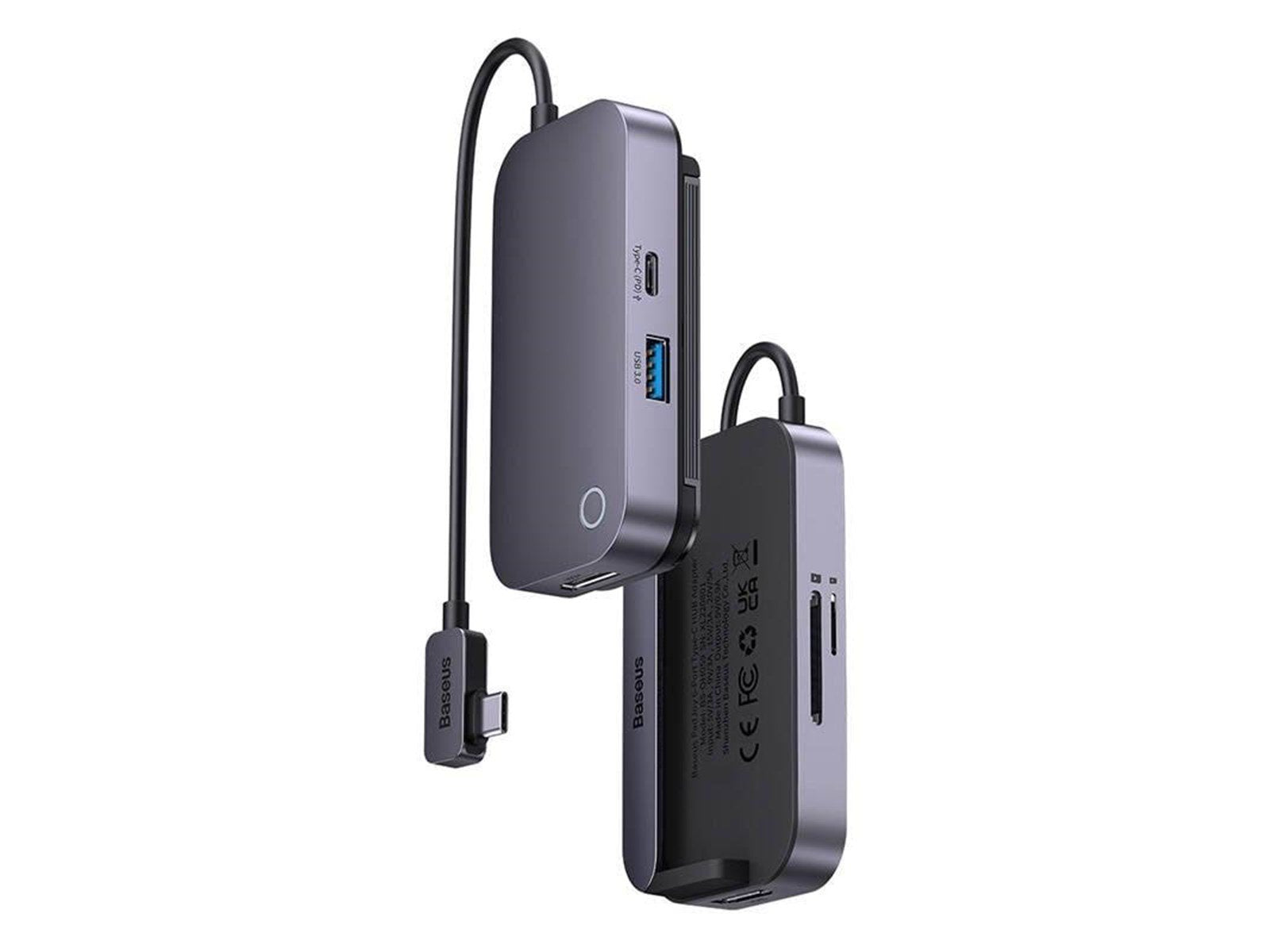 Baseus PadJoy Series USB-C to USB 3.0 + HDMI + USB-C PD + jack 3.5mm + SD/TF (Grey) USB-Hubs - USB 3.0 - 6 - Grau