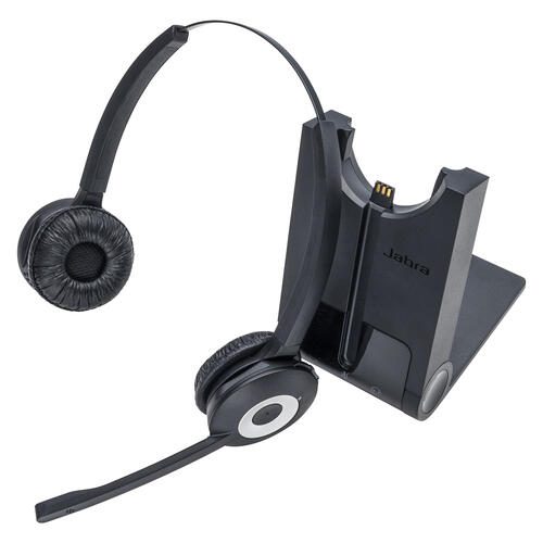 Jabra Pro 920 Duo DECT-Office-Headset für Festnetztelefone, hohe Reichweite, Geräuschunterdrückung, Ladeschale inkl.