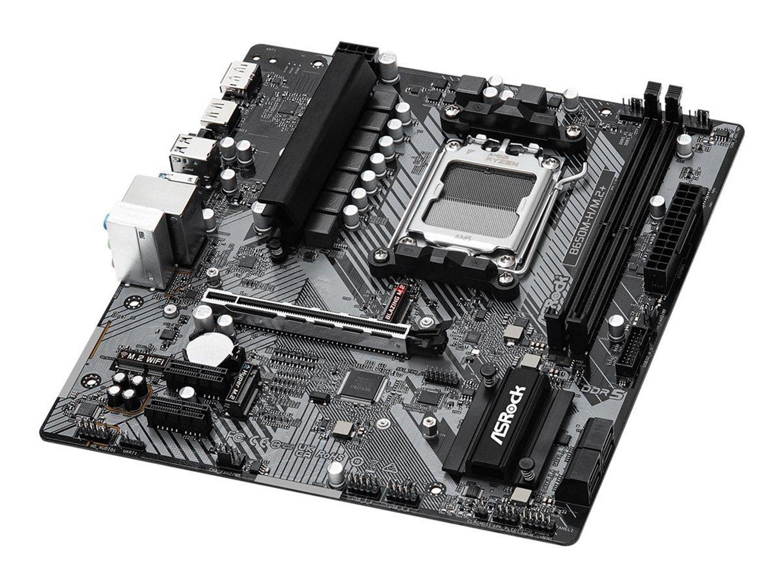 ASRock B650M-H/M.2+ Mainboard - AMD B650 - AMD AM5 socket - DDR5 RAM - Micro-ATX
