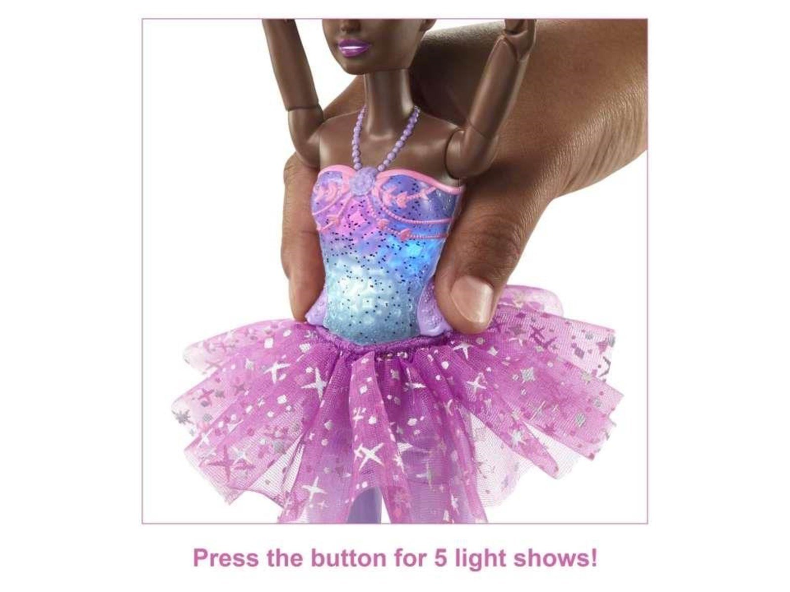Barbie Doll | Magical Ballerina Doll | Black Hair | Light-Up Feature