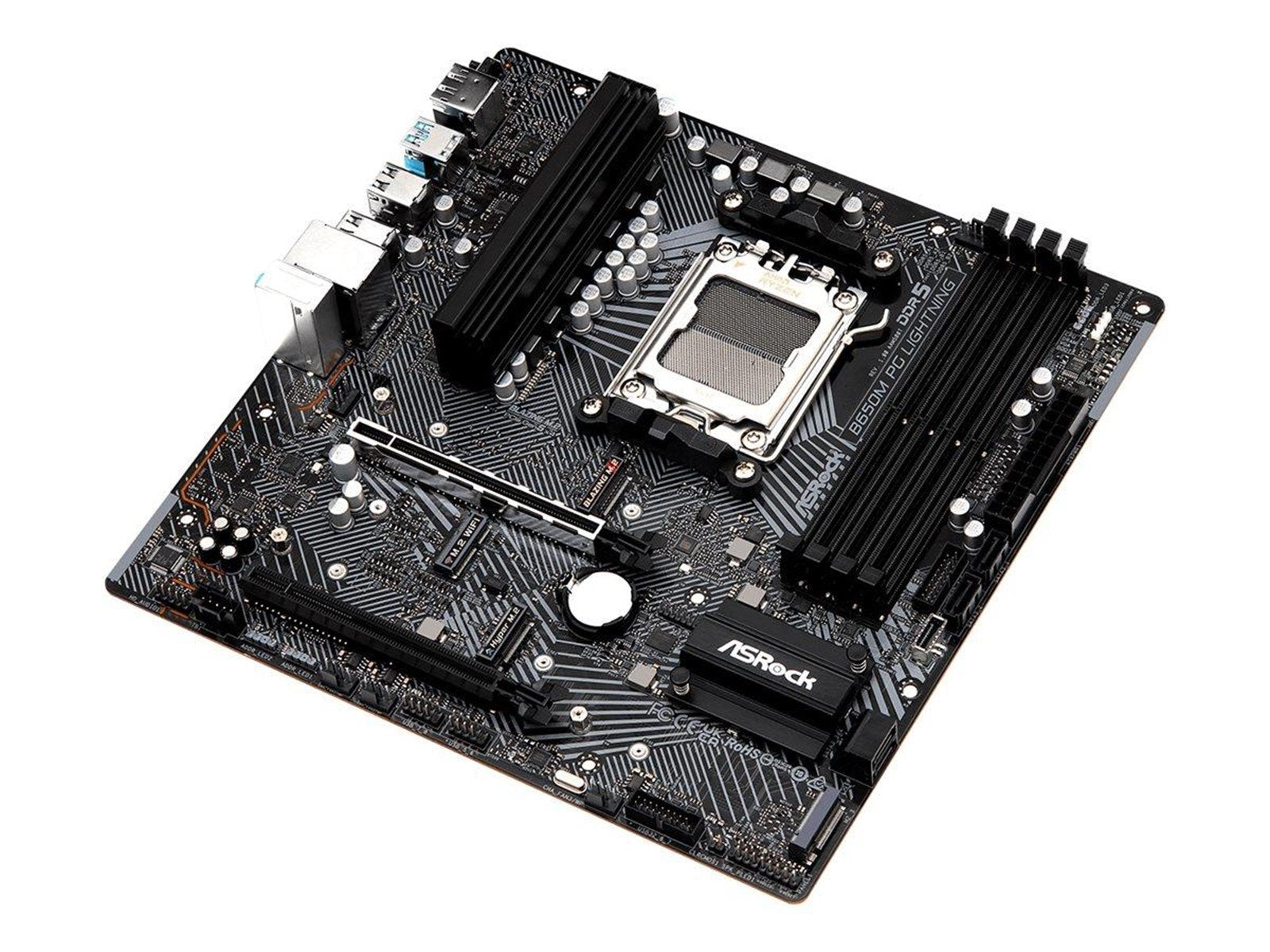 ASRock B650M PG LIGHTNING Mainboard - AMD B650 - AMD AM5 socket - DDR5 RAM - Micro-ATX