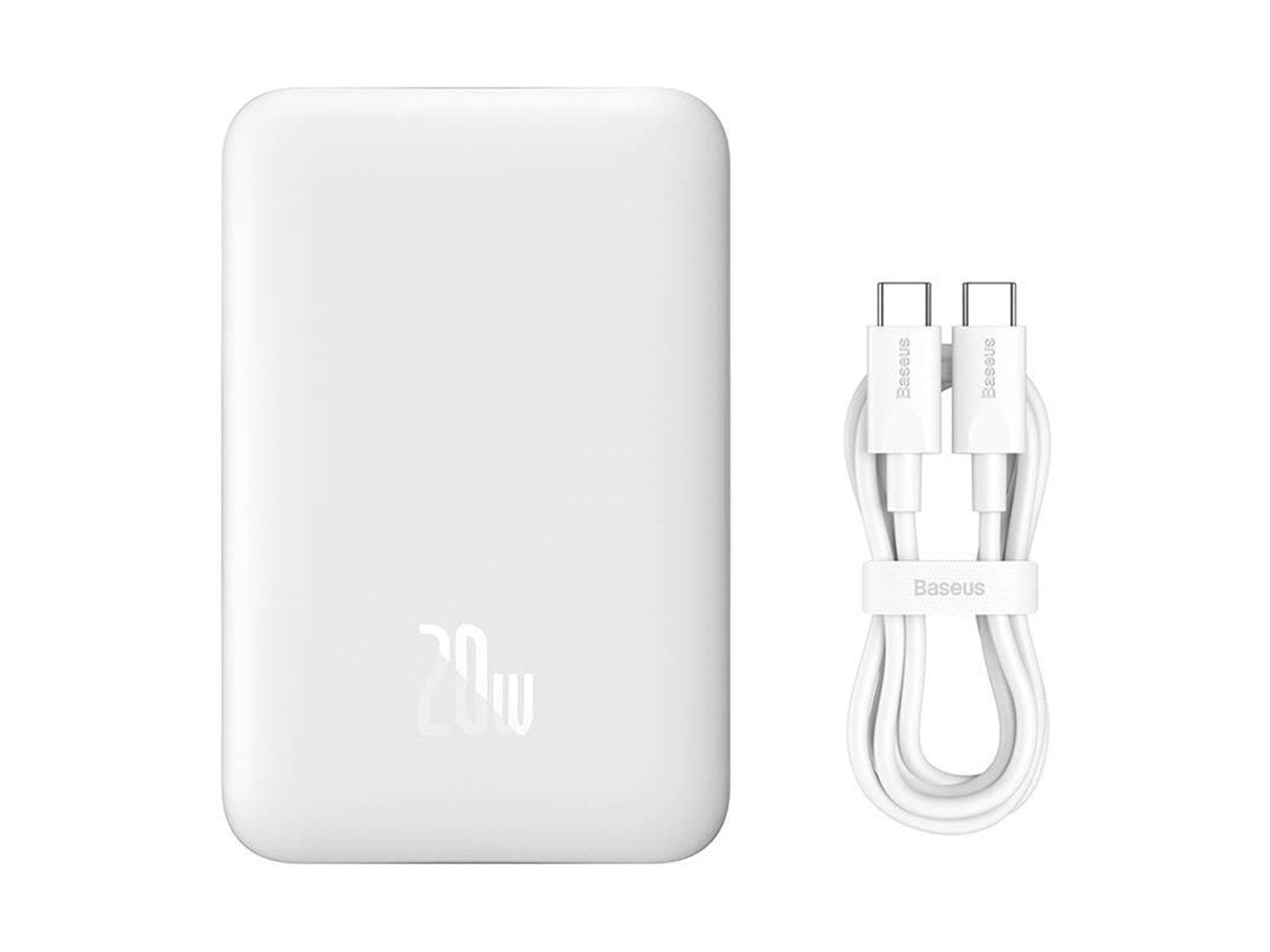 Baseus Magnetic 10000mAh 20W MagSafe (white) Powerbank (Akku) - Weiß - 10000 mAh