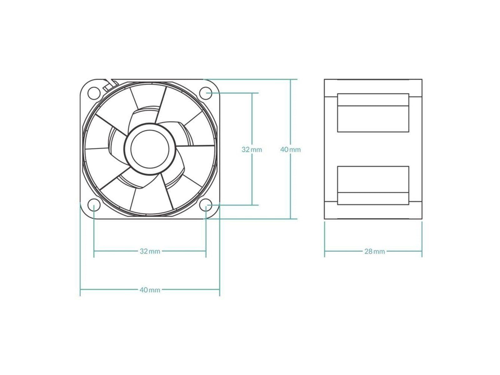 Arctic Server Fan S4028-15K - 5-pack - Gehäuselüfter - 40mm - Schwarz