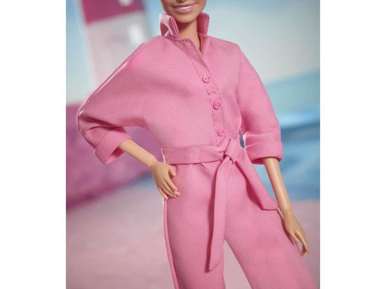 Barbie Margot Robbie As  In Pink Power Jumpsuit