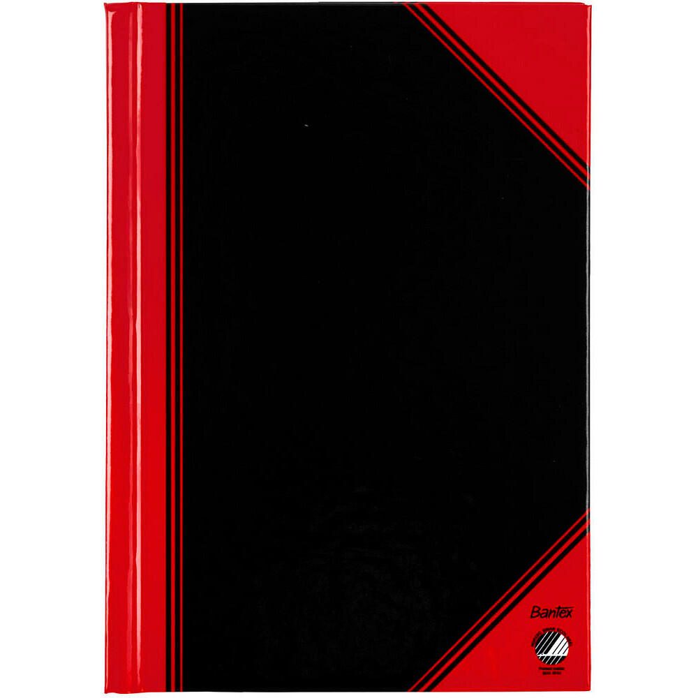 Bantex Notizbuch Chinakladde DIN A6 liniert, schwarz/rot Hardcover - 192 Seiten