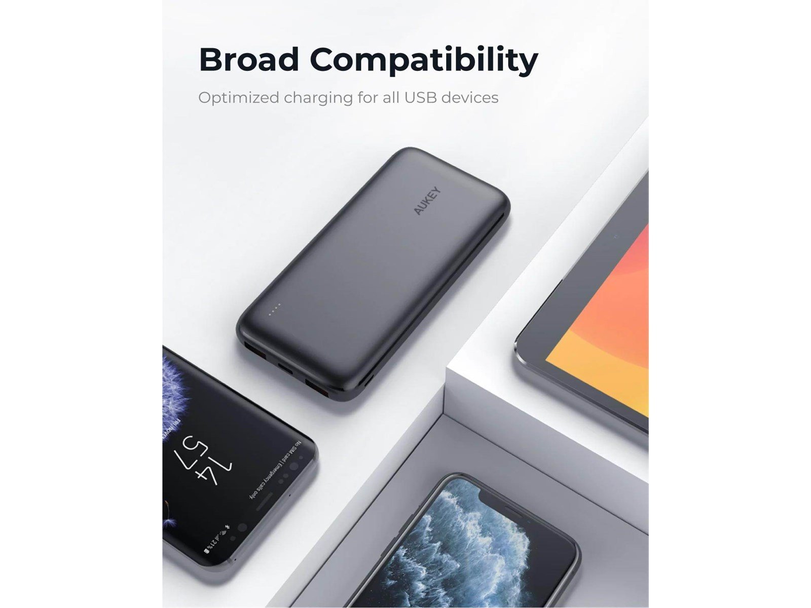 Aukey PB-N73S Powerbank (Akku) - schwarz - 10000 mAh