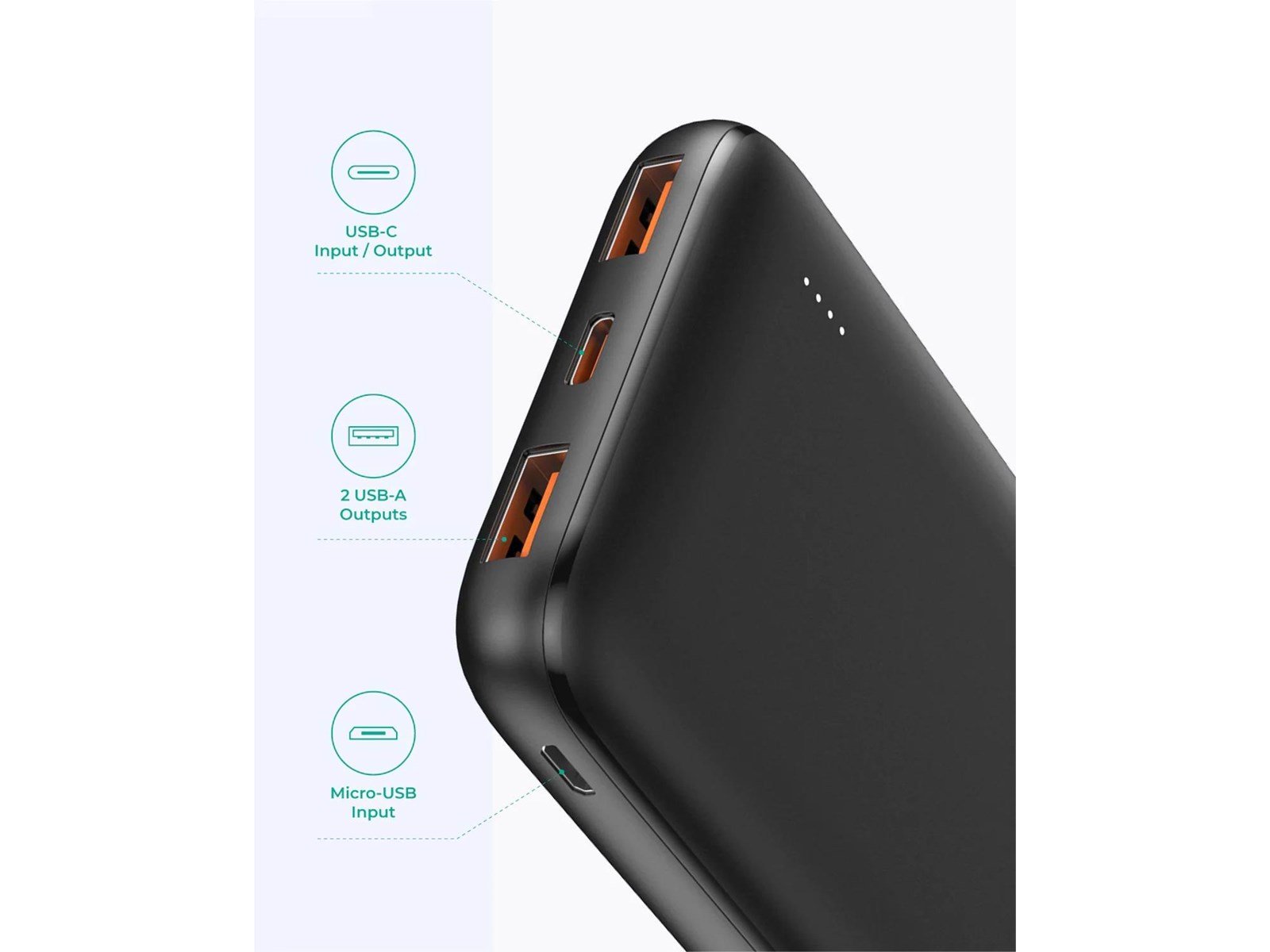 Aukey PB-N73S Powerbank (Akku) - schwarz - 10000 mAh